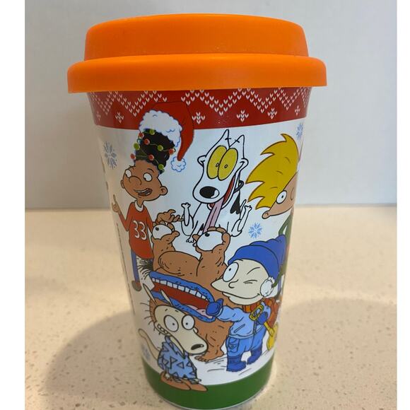 VIACOM 2018 Nickelodeon NICKTOONS 5¾"TRAVEL MUG Rugrat CAT/DOG Reptar REN&STIMPY - Picture 5 of 8